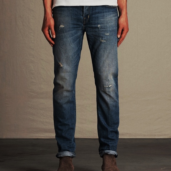 All Saints Other - AllSaints Destroyed Iggy Slim Fit Straight Jean 32